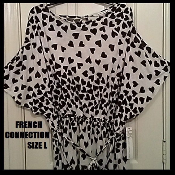 French Connection Tops - NEW & TAGS. French Connection Blouse With Hearts.